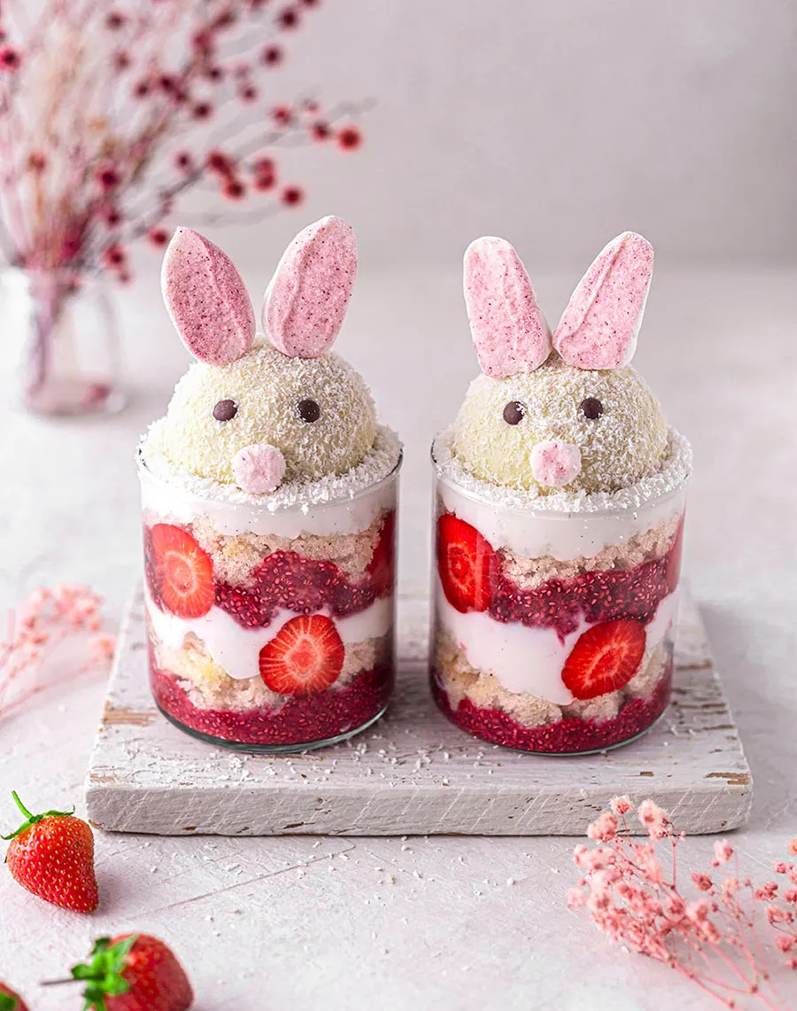 Vegan Easter Bunny Trifle