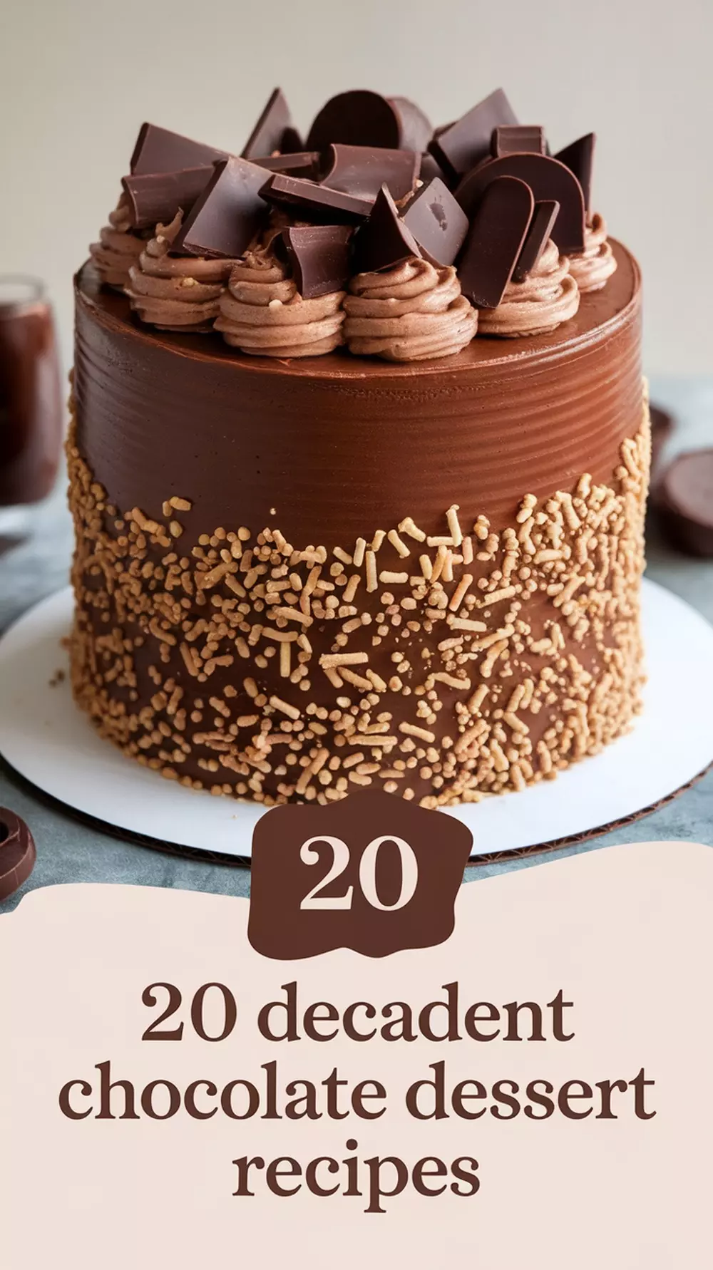 🍫 20 Chocolate Dessert Recipes to Satisfy Your Cravings 🍩	Calling all chocolate lovers! These indulgent desserts are packed with rich cocoa flavor that’s perfect for any occasion.