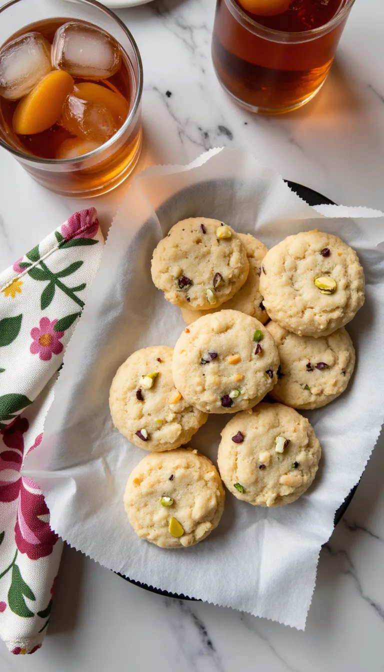 Elegant and melt-in-your-mouth delicious—these slice-and-bake Apricot Pistachio Shortbread cookies are a summer favorite. #homemadecookies #pistachiorecipes #bakingideas