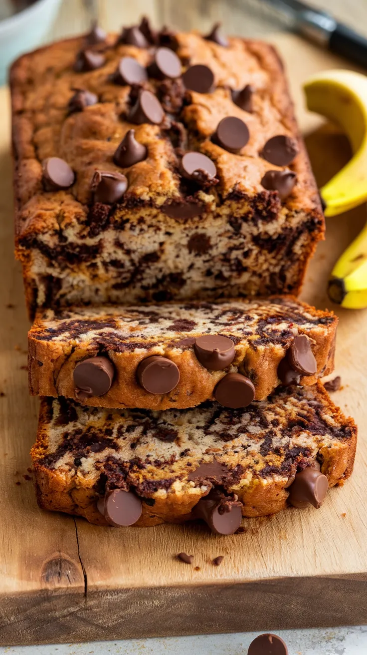 Few things are as comforting as a warm slice of banana bread fresh out of the oven. But when you throw in some melty chocolate chips? Next-level delicious! This Chocolate Chip Banana Bread is soft, moist, and packed with rich banana flavor, with just the right amount of chocolate in every bite.