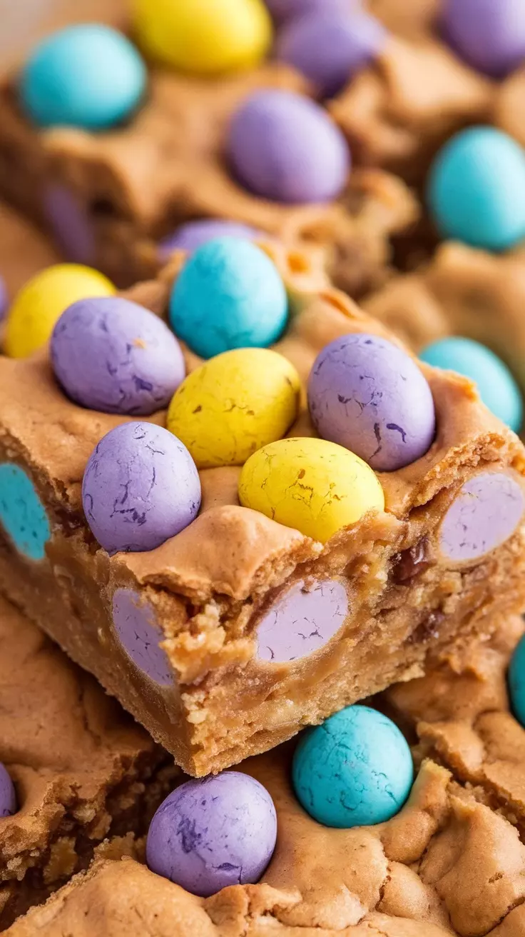 These Cadbury Mini Eggs Blondies are a fun twist on a classic treat! Soft, chewy, and filled with colorful mini eggs, they’re perfect for sharing during the Easter season. Check out the full recipe here and make your holiday a bit sweeter!