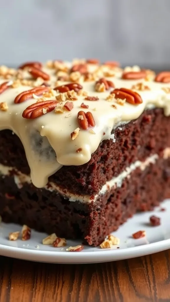 There’s just something about a rich, moist chocolate cake covered in gooey, nutty coconut pecan frosting that makes every bite pure comfort. This cake is a classic—soft chocolate layers, a creamy, caramel-like topping, and plenty of crunchy pecans for that perfect bite. Whether you’re making it for a special occasion or just because cake sounds good today (relatable), this recipe is an absolute winner.