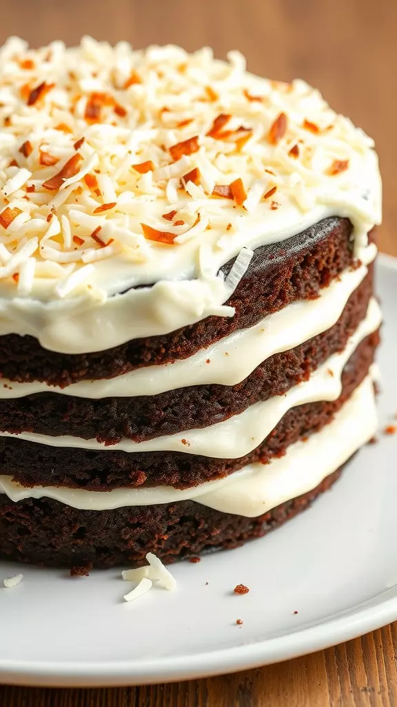 Chocolate Coconut Cake is a delightful treat that combines rich chocolate layers with creamy coconut frosting. Each slice offers a perfect balance of flavors that will leave you craving more. You can find the full recipe here to try this scrumptious cake at home!