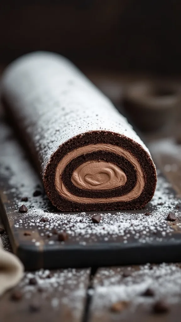 A Classic Chocolate Cake Roll is a timeless dessert that looks fancy but is surprisingly easy to make! Picture a light and airy chocolate sponge cake rolled up with a fluffy whipped cream or chocolate filling, then dusted with powdered sugar (or coated in ganache for extra decadence).