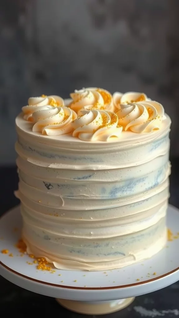 This champagne cake is a moist and airy dessert that combines the lightness of sponge cake with the bubbly flavor of champagne. Topped with a creamy frosting, it creates a harmonious balance of flavors that is both refreshing and indulgent.