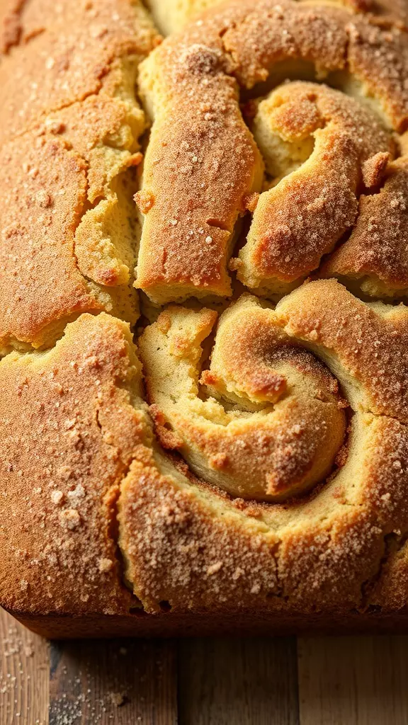 Delicious Snickerdoodle Zucchini Bread with a golden crust.