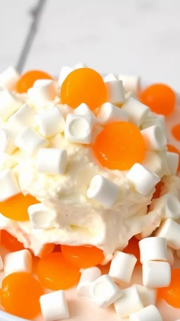 Orange Fluff Salad is a fun and creamy treat that everyone loves. This dessert combines tangy orange Jello, fluffy whipped topping, and sweet marshmallows for a delightful mix. You can find the full recipe here to make this colorful salad for your next gathering!