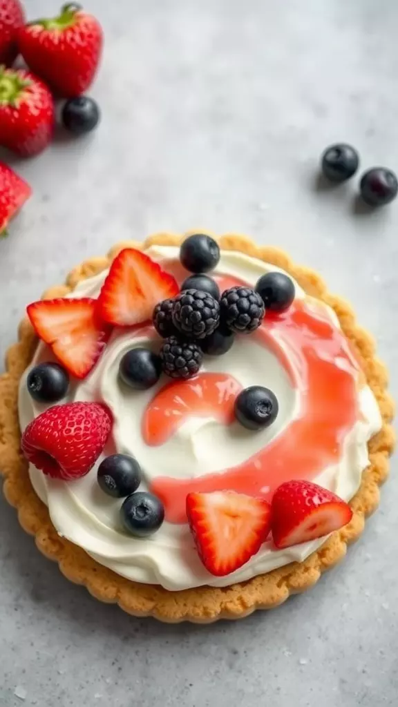 This fun and festive dessert is perfect for your summer gatherings. With a tasty cookie crust topped with cream cheese and fresh fruit, it’s a hit with everyone. Check out the full recipe for this delightful patriotic fruit pizza and impress your guests!