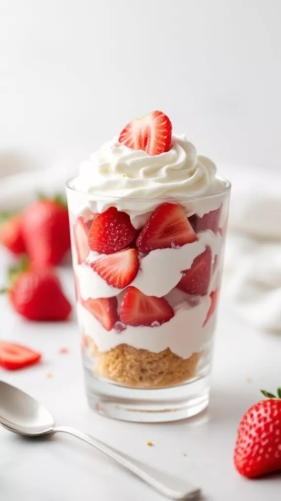 This Strawberry Shortcake Parfait is a fun and easy treat for everyone. Layer fresh strawberries, creamy whipped topping, and crumbled shortcake for a dessert that looks as good as it tastes. Perfect for gatherings, it’s sure to impress your friends and family!