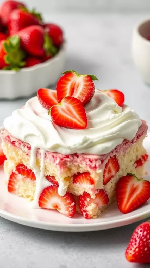 This Strawberry Shortcake Poke Cake is a delightful way to celebrate love. It's light, fluffy, and bursting with fresh strawberries, making it perfect for sharing. Check out the full recipe here and surprise your Valentine with this sweet treat!